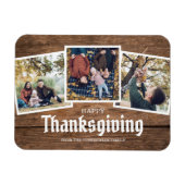 glückliches Erntedankland Rustikales Familienunter Magnet (Horizontal)