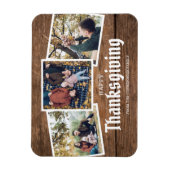 glückliches Erntedankland Rustikales Familienunter Magnet (Vertikal)