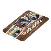 glückliches Erntedankland Rustikales Familienunter Magnet (Linke Seite)