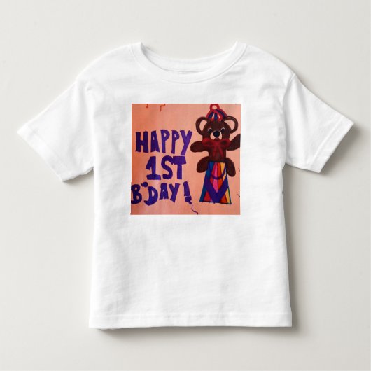 GLÜCKLICHES erstes BIRTHDAY Baby Jahre Kleinkind T-shirt (Vorderseite)