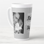 Glückliches Erstes Foto des Vaters Milchtasse (Linke Ecke)