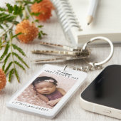 Glückliches erstes Papa-Baby-Foto des Vaters  Schlüsselanhänger (Vorderseite rechts)