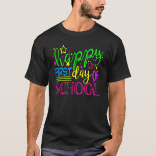 Glückliches Erstes Schultag T-Shirt für Lehrer Sch