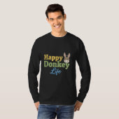 Glückliches Esel Leben T-Shirt (Vorne ganz)