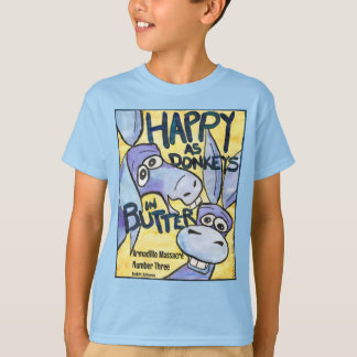 Glückliches Esel T-Shirt, Kinder XS T-Shirt
