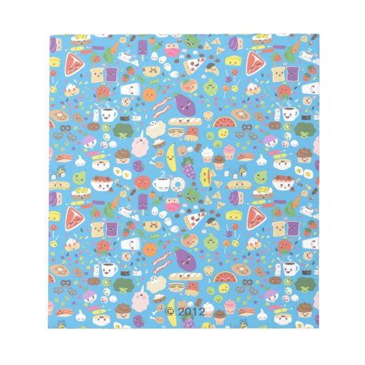 Glückliches Essen Notizblock (Vorderseite)