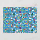 Glückliches Essen Postkarte (Vorderseite)