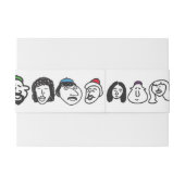 GLÜCKLICHES FACES Bat Mitzvah Envelope Wrap Band (Rückseitenbeispiel)