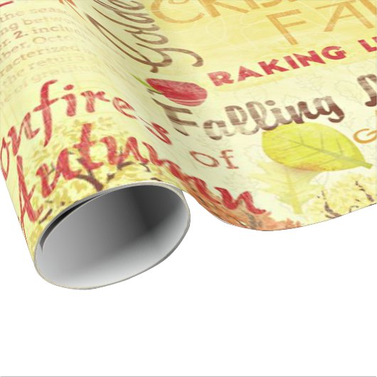 Glückliches Fall-Leinen-Packpapier Geschenkpapier (Rolleneckpunkt)