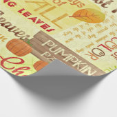 Glückliches Fall-Leinen-Packpapier Geschenkpapier (Ecke)