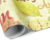 Glückliches Fall-Leinen-Packpapier Geschenkpapier (Rolleneckpunkt)