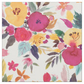 GLÜCKLICHES, farbiges, florales Watercolor-Gewebe Stoff (Nahaufnahme)