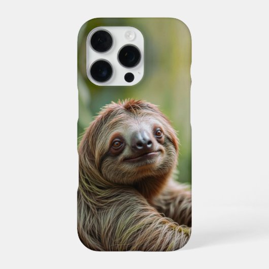 Glückliches Faultier iPhone Hülle (Rückseite)