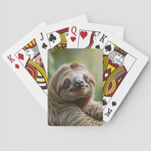 Glückliches Faultier  Spielkarten (Rückseite)