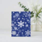 Glückliches Feiertags-Schneeflocke-Muster für Feiertagspostkarte (Stehend Vorderseite)