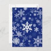 Glückliches Feiertags-Schneeflocke-Muster für Feiertagspostkarte (Vorne/Hinten)