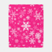 Glückliches Feiertags-Schneeflocke-Muster für Fleecedecke (Vorderseite)