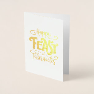 Glückliches Fest Gold Foil Grußkarte Folienkarte