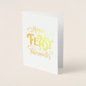 Glückliches Fest Gold Foil Grußkarte Folienkarte (Vorderseite)