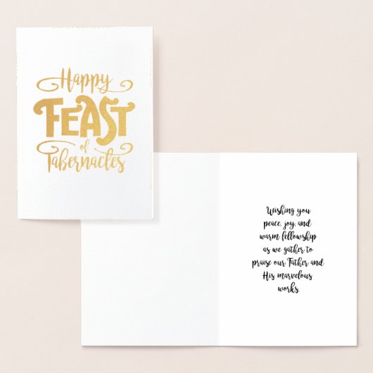 Glückliches Fest Gold Foil Grußkarte Folienkarte (Anzeige)