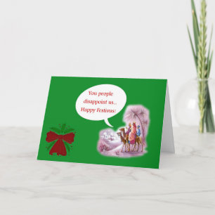 Glückliches Festivus mit 3 weisen Männern Feiertagskarte