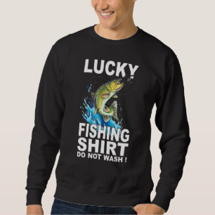 Glückliches Fischen lustig Sweatshirt