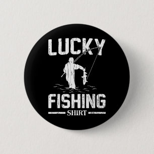 Glückliches Fischen Lustige Fischer Fisch Grafik  Button