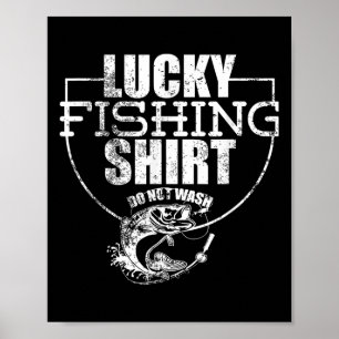 Glückliches Fischen Shirt kein Wash Funny Zitat fü Poster