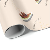 Glückliches Fleischklöschen-"Teigwaren-La Vista! " Geschenkpapier (Rolleneckpunkt)