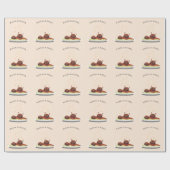 Glückliches Fleischklöschen-"Teigwaren-La Vista! " Geschenkpapier (Flach)