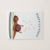 Glückliches Fleischklöschen-"Teigwaren-La Vista! " Puzzle (Horizontal)