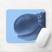 Glückliches Flusspferd-Blau Mousepad (Mit Mouse)