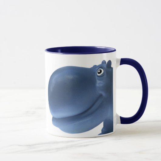 Glückliches Flusspferd-Blau Tasse (Rechts)