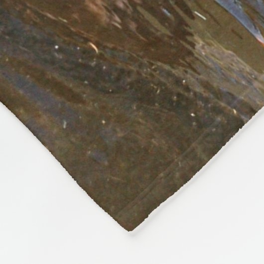 Glückliches Flusspferd Fleecedecke (Ecke)