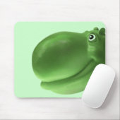Glückliches Flusspferd-Grün Mousepad (Mit Mouse)