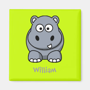 Glückliches Flusspferd Magnet