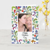 Glückliches Foto der Mutter Personalisiert Karte (Gelbe Blume)