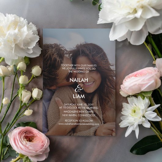 Glückliches Foto Hochzeit Einladung