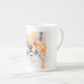 Glückliches Foxy Porzellantasse (Vorderseite Rechts)