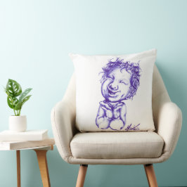 Glückliches freudiges Lachen Kissen