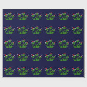 Glückliches Frosch-WeihnachtsPackpapier Geschenkpapier (Flach)