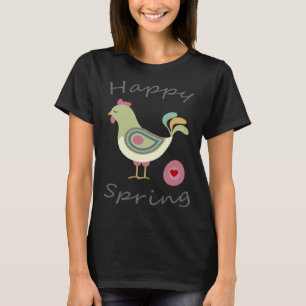 Glückliches Frühlings-Abstraktes Huhn und Ei mit H T-Shirt