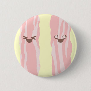 glückliches Frühstück kawaii Speckes so Button