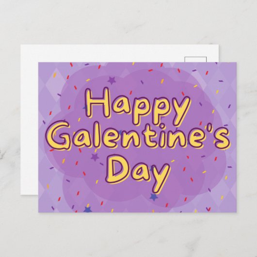 Glückliches Galentiner-platonisches Valentin Postkarte (Vorne/Hinten)