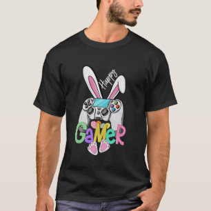 Glückliches Gamer Osterhase Gaming Controller Oste T-Shirt