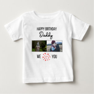 GLÜCKLICHES GEBURTSTAG DADDY BABY SCHLIESST CUSTOM BABY T-SHIRT
