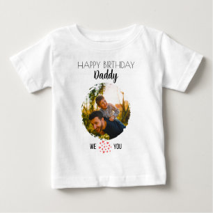 GLÜCKLICHES GEBURTSTAG DADDY BABY SCHLIESST CUSTOM BABY T-SHIRT