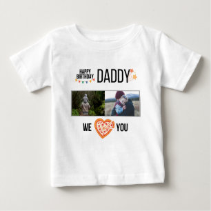 GLÜCKLICHES GEBURTSTAG DADDY BABY SCHLIESST CUSTOM BABY T-SHIRT