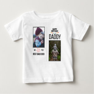 GLÜCKLICHES GEBURTSTAG DADDY BABY SCHLIESST CUSTOM BABY T-SHIRT