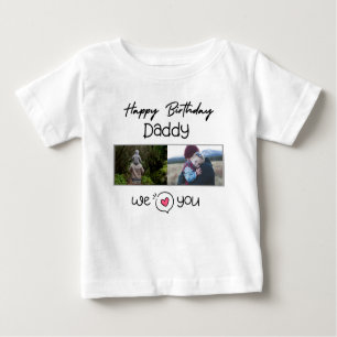 GLÜCKLICHES GEBURTSTAG DADDY BABY SCHLIESST CUSTOM BABY T-SHIRT
